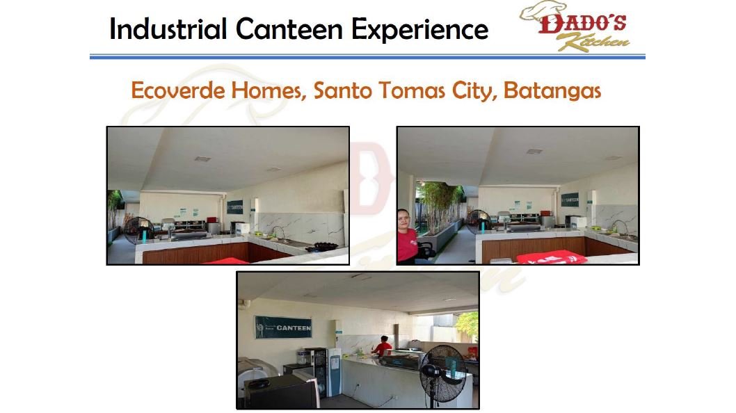 Serving at Ecoverde main office as canteen concessionaire for the office employees